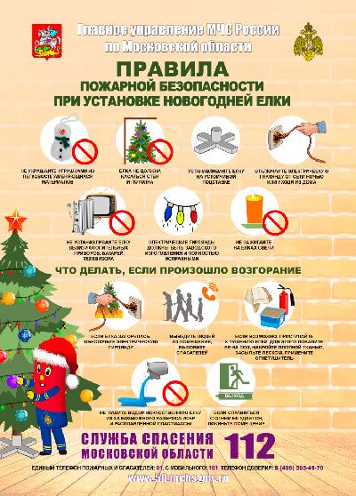 ПРАВИЛА  ПОЖАРНОЙ БЕЗОПАСНОСТИ ПРИ УСТАНОВКЕ НОВОГОДНЕЙ ЕЛКИ